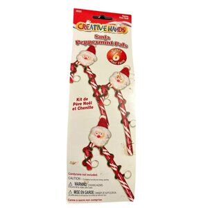 Creative Hands Santa Peppermint Pals Christmas Craft Kit Chenille Stems Pompoms